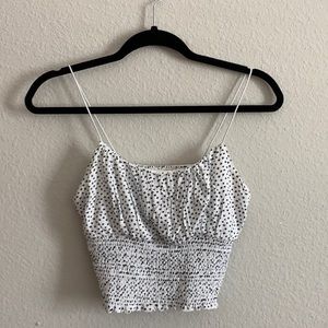 White and black flower Pacsun Top